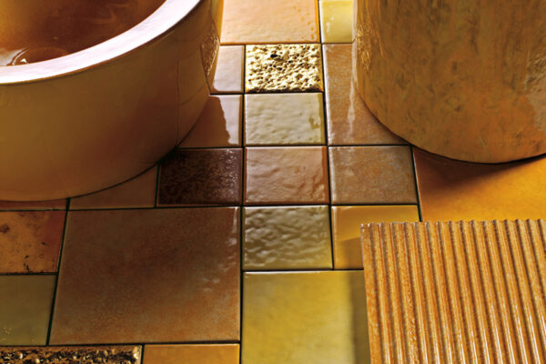 LAVABO CONO NOR 27,
LASTRA ZIGRINATA IN POLIKER NOR 122
50X60 CM